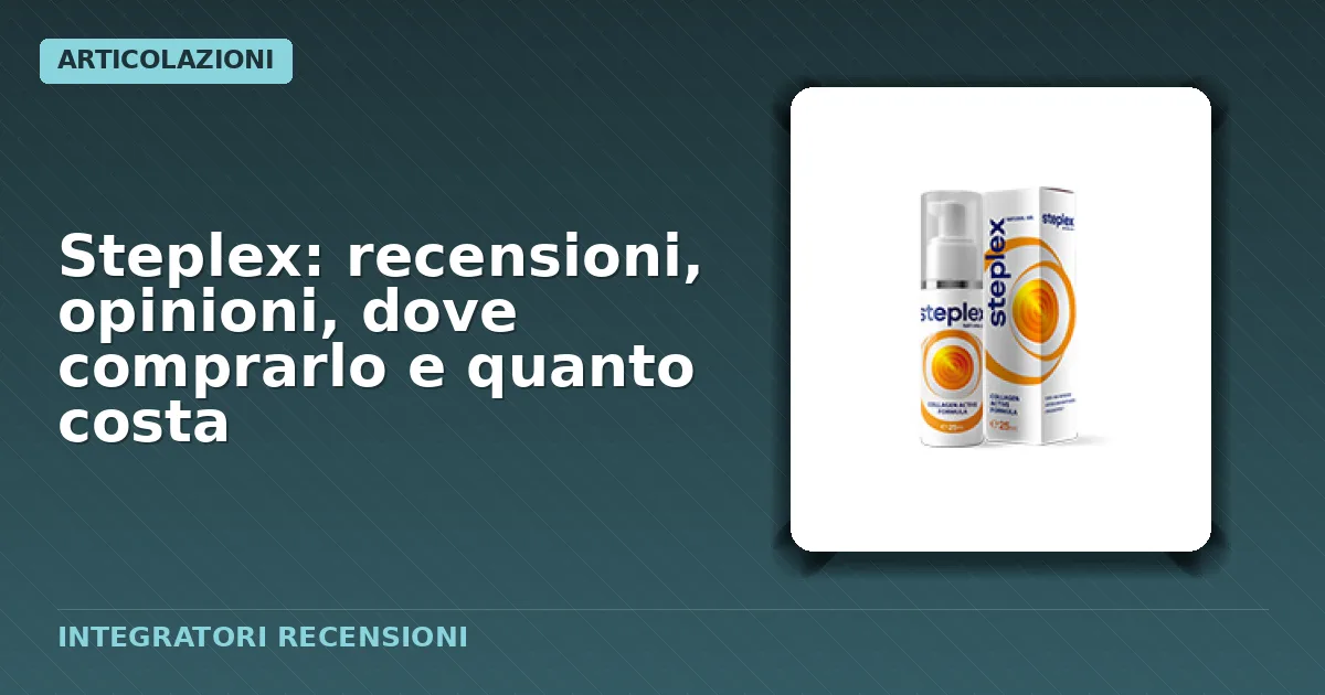 Confezione del gel integratore Steplex con etichetta ingredients