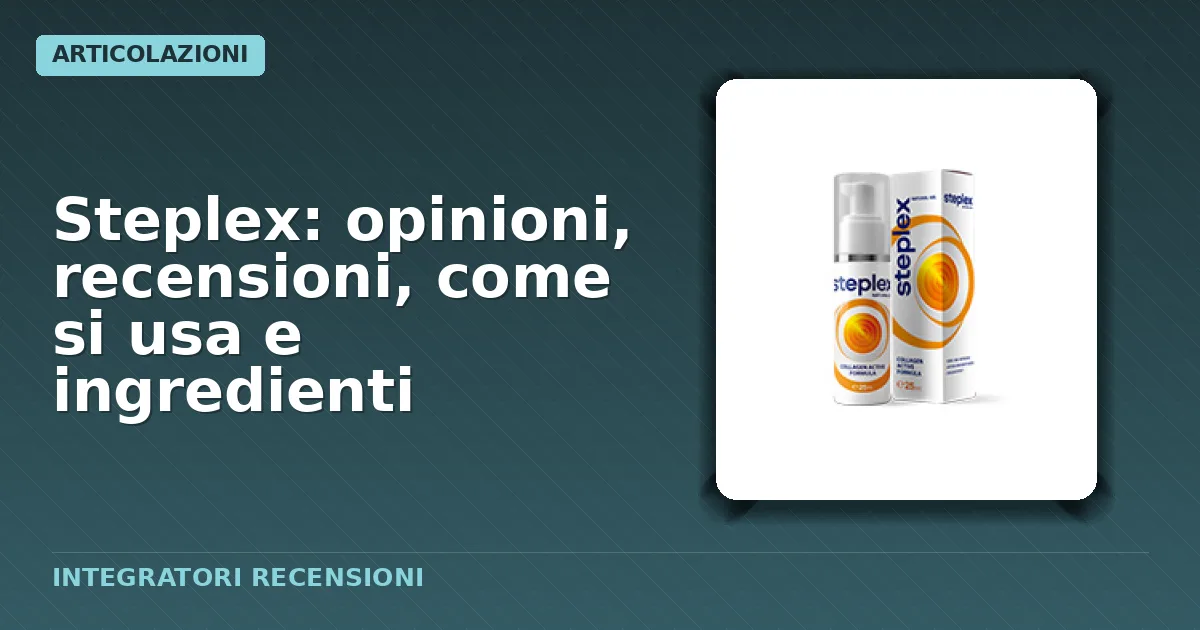 Confezione della crema Steplex destinata al trattamento delle articolazioni