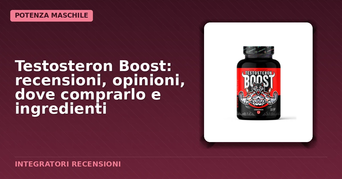 Confezione originale contenente 90 capsule di Testosteron Boost