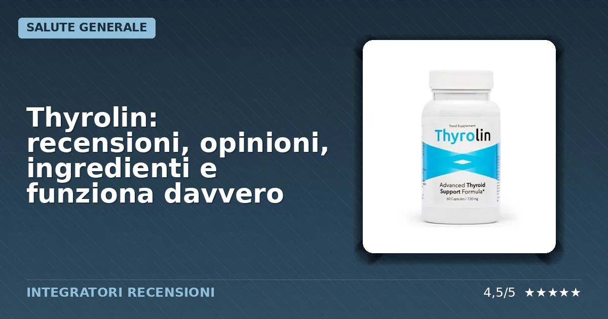 Confezione originale dell'integratore alimentare Thyrolin per la salute della tiroide