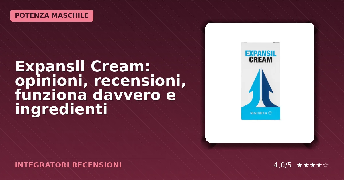 Confezione di Expansil Cream crema potenziatrice maschile